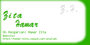 zita hamar business card